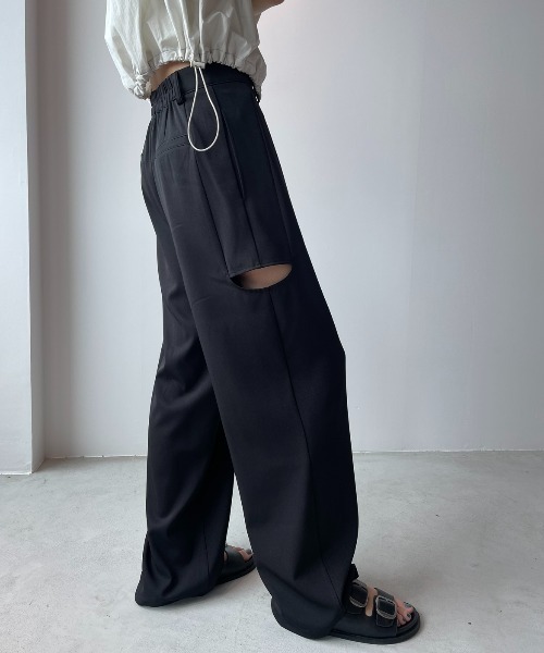 セール】カットアウトスラックスパンツ（スラックス）｜AIC.（エーアイ