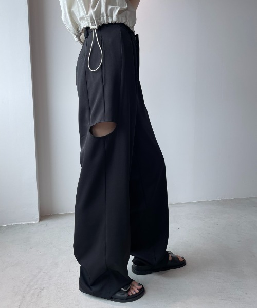 パンツ 17000 sold セール】カットアウトスラックスパンツ（スラックス）｜AIC.（エーアイ