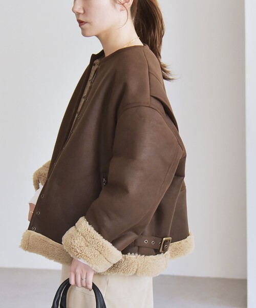 ギャルソン　ムートン風切りっぱなしコート ギャルソン ムートン風切りっぱなしコート 【公式通販】