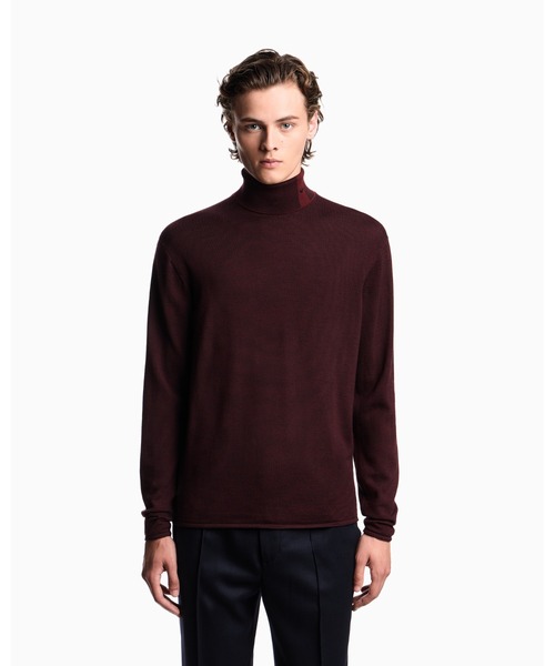 エンポリオ アルマーニ】ロールネックセーター バージンウールジャ