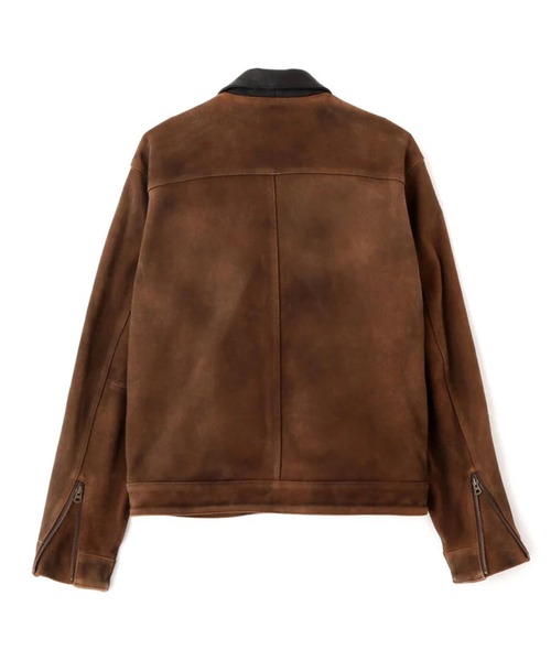 schott(ショット)の「SCHOTT-NEWBIE SUEDE LEATHER JACKET(ライダースジャケット・メンズ・ブラウン・M/L/XL)」の2枚目の写真
