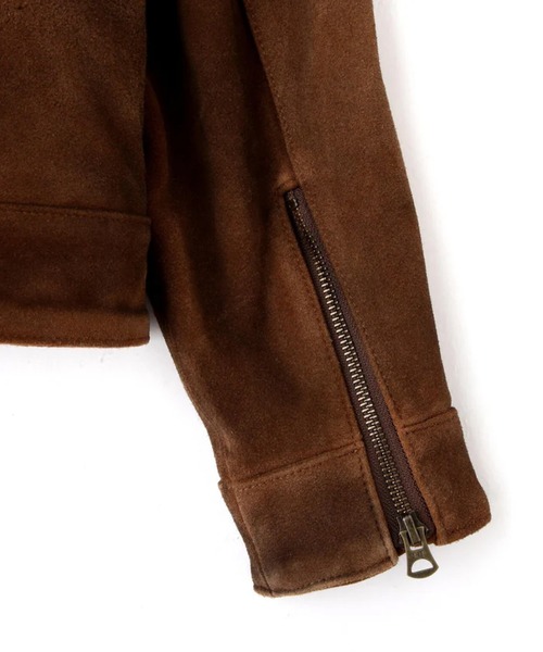 schott(ショット)の「SCHOTT-NEWBIE SUEDE LEATHER JACKET(ライダースジャケット・メンズ・ブラウン・M/L/XL)」の7枚目の写真
