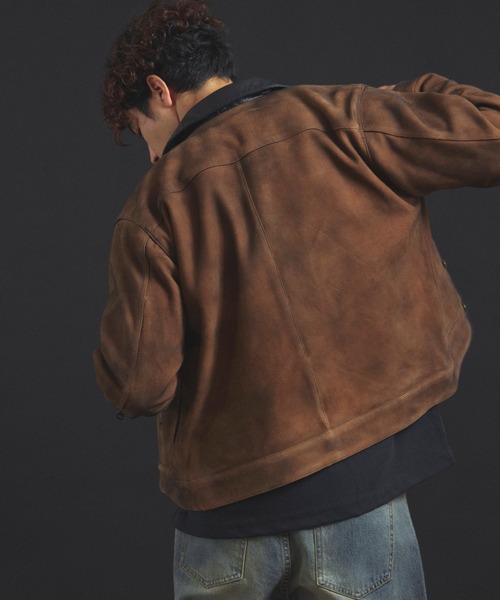 schott(ショット)の「SCHOTT-NEWBIE SUEDE LEATHER JACKET(ライダースジャケット・メンズ・ブラウン・M/L/XL)」の20枚目の写真