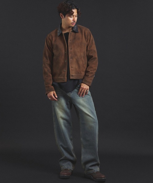 schott(ショット)の「SCHOTT-NEWBIE SUEDE LEATHER JACKET(ライダースジャケット・メンズ・ブラウン・M/L/XL)」の18枚目の写真
