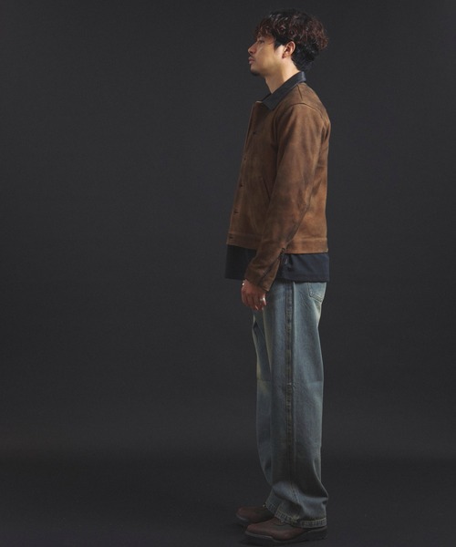 schott(ショット)の「SCHOTT-NEWBIE SUEDE LEATHER JACKET(ライダースジャケット・メンズ・ブラウン・M/L/XL)」の16枚目の写真