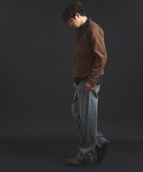 schott(ショット)の「SCHOTT-NEWBIE SUEDE LEATHER JACKET(ライダースジャケット・メンズ・ブラウン・M/L/XL)」の15枚目の写真