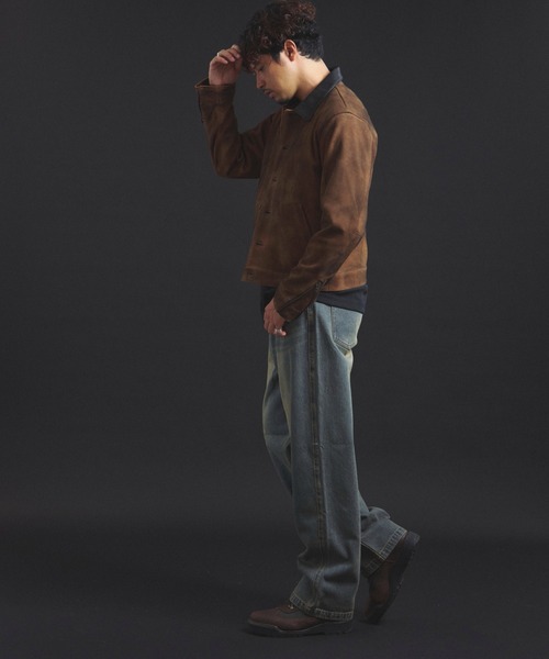 schott(ショット)の「SCHOTT-NEWBIE SUEDE LEATHER JACKET(ライダースジャケット・メンズ・ブラウン・M/L/XL)」の14枚目の写真