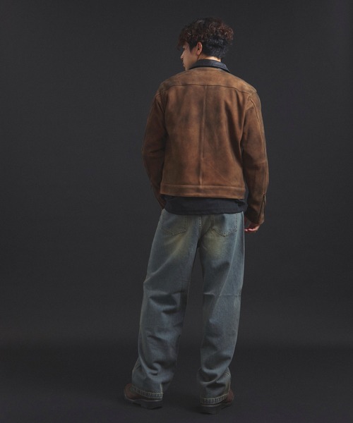 schott(ショット)の「SCHOTT-NEWBIE SUEDE LEATHER JACKET(ライダースジャケット・メンズ・ブラウン・M/L/XL)」の13枚目の写真