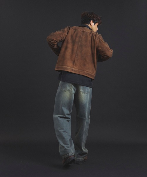 schott(ショット)の「SCHOTT-NEWBIE SUEDE LEATHER JACKET(ライダースジャケット・メンズ・ブラウン・M/L/XL)」の11枚目の写真