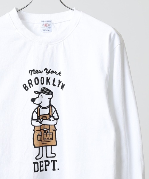 LUMBER(ランバー)の「プリントロングTシャツ(Tシャツ/カットソー・メンズ・ベージュ/ネイビー系1/カーキ/ホワイト系2/ホワイト系1/ホワイト系/ブラック/ホワイト系5/ホワイト系3/ブラック系5/ベージュ系2/ベージュ系/カーキ系1/カーキ系/ブラック系/ホワイト系9/ホワイト系8/ホワイト系7/ネイビー系/カーキ系2/ベージュ系3/ベージュ系1/ブラック系4/ブラック系2/ブラック系3/ブラック系1/ホワイト系6/ホワイト系4/ウッド/ホワイト/ネイビー・M/XL/L)」の3枚目の写真
