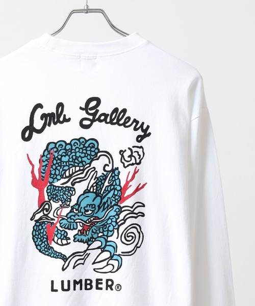 LUMBER(ランバー)の「プリントロングTシャツ(Tシャツ/カットソー・メンズ・ベージュ/ネイビー系1/カーキ/ホワイト系2/ホワイト系1/ホワイト系/ブラック/ホワイト系5/ホワイト系3/ブラック系5/ベージュ系2/ベージュ系/カーキ系1/カーキ系/ブラック系/ホワイト系9/ホワイト系8/ホワイト系7/ネイビー系/カーキ系2/ベージュ系3/ベージュ系1/ブラック系4/ブラック系2/ブラック系3/ブラック系1/ホワイト系6/ホワイト系4/ウッド/ホワイト/ネイビー・M/XL/L)」の11枚目の写真