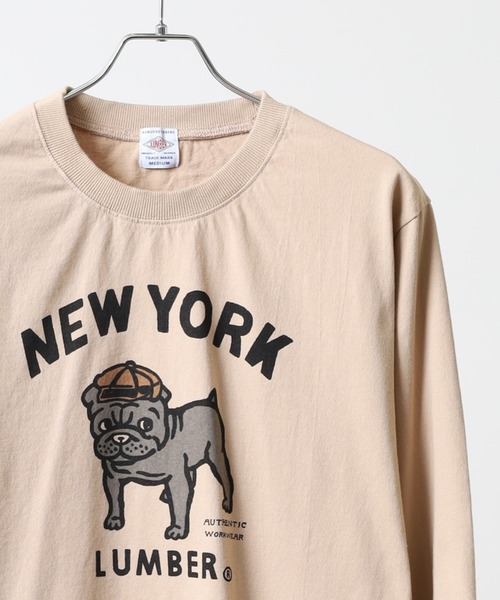 LUMBER(ランバー)の「プリントロングTシャツ(Tシャツ/カットソー・メンズ・ベージュ/ネイビー系1/カーキ/ホワイト系2/ホワイト系1/ホワイト系/ブラック/ホワイト系5/ホワイト系3/ブラック系5/ベージュ系2/ベージュ系/カーキ系1/カーキ系/ブラック系/ホワイト系9/ホワイト系8/ホワイト系7/ネイビー系/カーキ系2/ベージュ系3/ベージュ系1/ブラック系4/ブラック系2/ブラック系3/ブラック系1/ホワイト系6/ホワイト系4/ウッド/ホワイト/ネイビー・M/XL/L)」の20枚目の写真