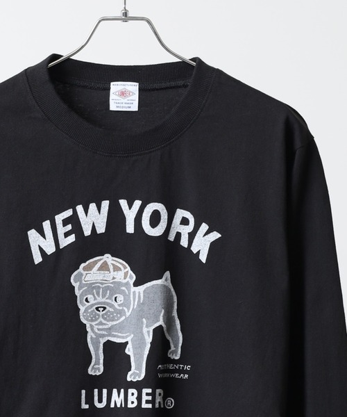 LUMBER(ランバー)の「プリントロングTシャツ(Tシャツ/カットソー・メンズ・ベージュ/ネイビー系1/カーキ/ホワイト系2/ホワイト系1/ホワイト系/ブラック/ホワイト系5/ホワイト系3/ブラック系5/ベージュ系2/ベージュ系/カーキ系1/カーキ系/ブラック系/ホワイト系9/ホワイト系8/ホワイト系7/ネイビー系/カーキ系2/ベージュ系3/ベージュ系1/ブラック系4/ブラック系2/ブラック系3/ブラック系1/ホワイト系6/ホワイト系4/ウッド/ホワイト/ネイビー・M/XL/L)」の12枚目の写真