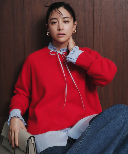 セール】カシミヤブレンド クルーネックニット（ニット/セーター