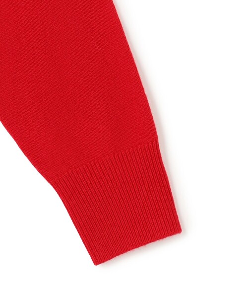 新品タグ付✨ FRAMeWORK コットンカシミヤ クルーネックニット 赤 F セール】カシミヤブレンド クルーネックニット（ニット/セーター