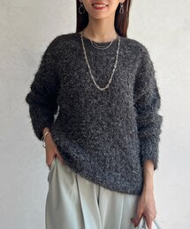 Chez toi | ラメフェザーモールネッププルオーバー(ニット/セーター)