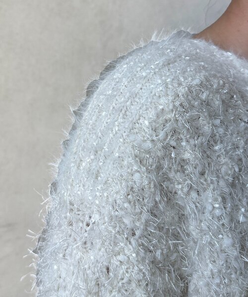 Chez toi（シェトワ）の「ラメフェザーモールネッププルオーバー（ニット/セーター・レディース・アイボリー/グレイッシュベージュ/チャコールグレー/イエロー・FREE）」の22枚目の写真