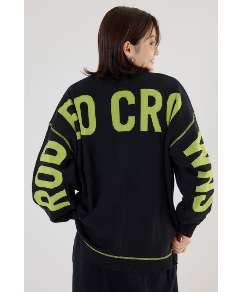 RODEO CROWNS WIDE BOWL（ロデオクラウンズワイドボウル）の「スウェットライクロゴカーディガン（カーディガン/ボレロ・レディース・アイボリー/ブラック/グレー×ホワイト・FREE）」の12枚目の写真