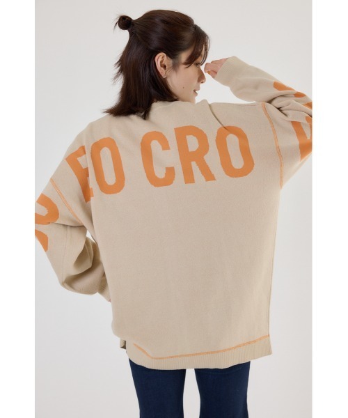 RODEO CROWNS WIDE BOWL（ロデオクラウンズワイドボウル）の「スウェットライクロゴカーディガン（カーディガン/ボレロ・レディース・アイボリー/ブラック/グレー×ホワイト・FREE）」の17枚目の写真