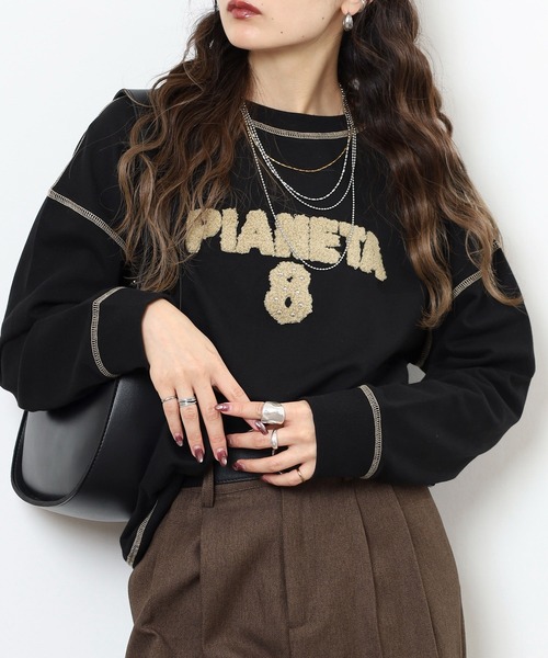 A.N.L(エーエヌエル レーベル)の「A.N.L ブークレーロゴカットソー(Tシャツ/カットソー・レディース・ブラック/ライトグレー/チャコールグレー・38)」の4枚目の写真