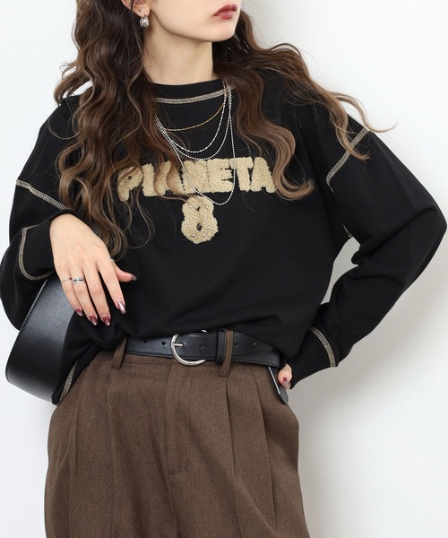 A.N.L(エーエヌエル レーベル)の「A.N.L ブークレーロゴカットソー(Tシャツ/カットソー・レディース・ブラック/ライトグレー/チャコールグレー・38)」の5枚目の写真