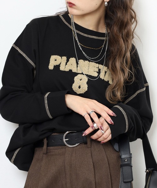 A.N.L(エーエヌエル レーベル)の「A.N.L ブークレーロゴカットソー(Tシャツ/カットソー・レディース・ブラック/ライトグレー/チャコールグレー・38)」の6枚目の写真