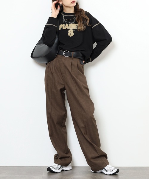 A.N.L(エーエヌエル レーベル)の「A.N.L ブークレーロゴカットソー(Tシャツ/カットソー・レディース・ブラック/ライトグレー/チャコールグレー・38)」の7枚目の写真