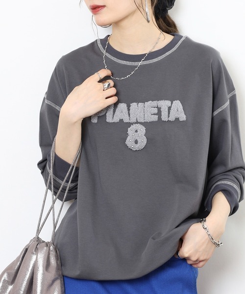 A.N.L(エーエヌエル レーベル)の「A.N.L ブークレーロゴカットソー(Tシャツ/カットソー・レディース・ブラック/ライトグレー/チャコールグレー・38)」の9枚目の写真