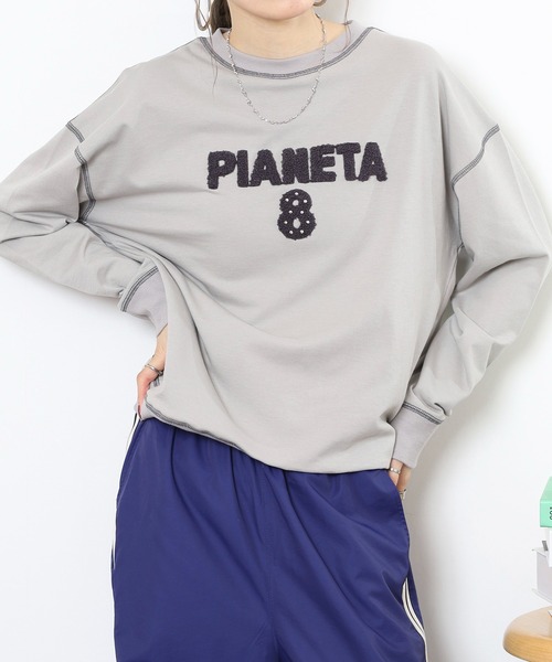 A.N.L(エーエヌエル レーベル)の「A.N.L ブークレーロゴカットソー(Tシャツ/カットソー・レディース・ブラック/ライトグレー/チャコールグレー・38)」の13枚目の写真
