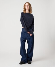 6(ロク) / コバルトブルーワイドパンツ 6（ロク）の「＜6(ROKU)＞BAFU SHORT PANTS/パンツ（その他