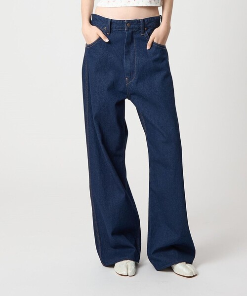 6（ロク）の「【別注】＜PAYDAY for 6＞1WASH 5POCKET DENIM PANTS/パンツ（デニムパンツ・レディース・ネイビー・34/36）」の4枚目の写真