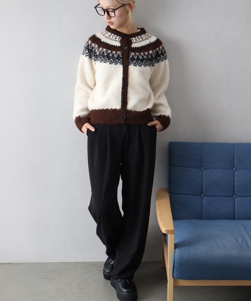 SpRay（スプレイ）の「シェットランド求心カーディガン（カーディガン/ボレロ・レディース・ベージュ/オフホワイト/グレー/ピンク/ブラウン・FREE）」の11枚目の写真