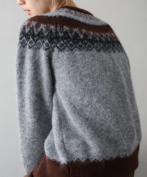 SpRay（スプレイ）の「シェットランド求心カーディガン（カーディガン/ボレロ・レディース・ベージュ/オフホワイト/グレー/ピンク/ブラウン・FREE）」の17枚目の写真