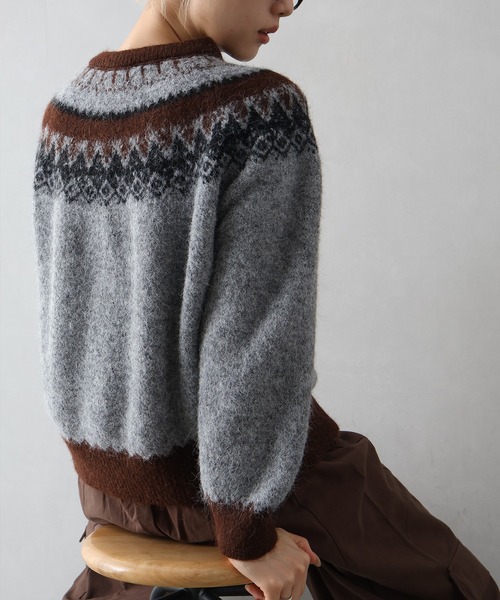 SpRay（スプレイ）の「シェットランド求心カーディガン（カーディガン/ボレロ・レディース・ベージュ/オフホワイト/グレー/ピンク/ブラウン・FREE）」の19枚目の写真