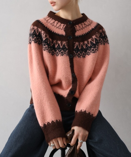 SpRay（スプレイ）の「シェットランド求心カーディガン（カーディガン/ボレロ・レディース・ベージュ/オフホワイト/グレー/ピンク/ブラウン・FREE）」の21枚目の写真