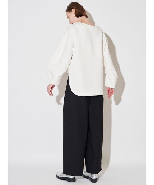 ELENDEEK（エレンディーク）の「タックワイドレグパンツ（その他パンツ・レディース・ブラック/オフホワイト/モカ・01/02）」の15枚目の写真