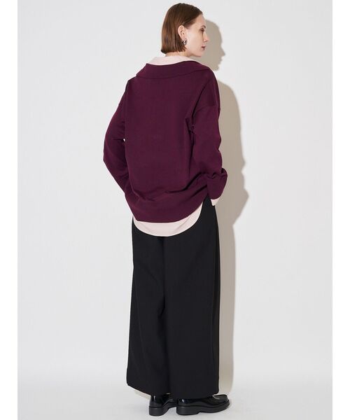 ELENDEEK（エレンディーク）の「タックワイドレグパンツ（その他パンツ・レディース・ブラック/オフホワイト/モカ・01/02）」の17枚目の写真