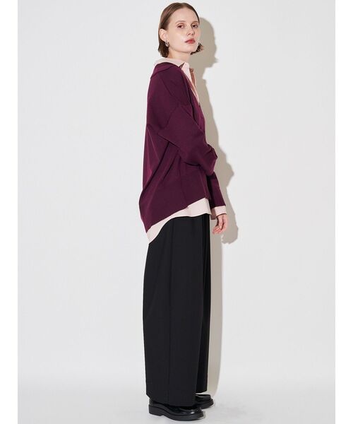 ELENDEEK（エレンディーク）の「タックワイドレグパンツ（その他パンツ・レディース・ブラック/オフホワイト/モカ・01/02）」の18枚目の写真