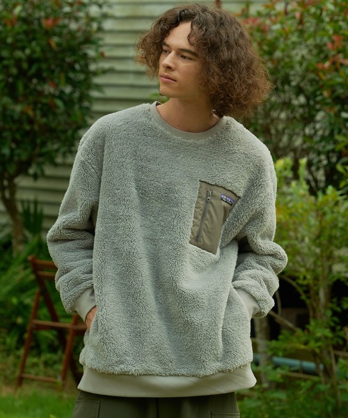 ragged mountain(ラギットマウンテン)の「【RAGGED MOUNTAIN/ラギットマウンテン】DERRY/デリー 防風 ボア トレーナー(スウェット・メンズ・ブラック/グレー/アイボリー・MEDIUM/LARGE/X-LARGE)」の2枚目の写真