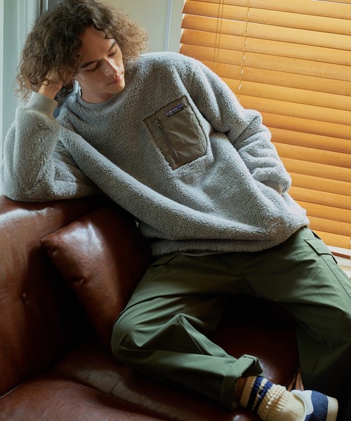 ragged mountain(ラギットマウンテン)の「【RAGGED MOUNTAIN/ラギットマウンテン】DERRY/デリー 防風 ボア トレーナー(スウェット・メンズ・ブラック/グレー/アイボリー・MEDIUM/LARGE/X-LARGE)」の6枚目の写真
