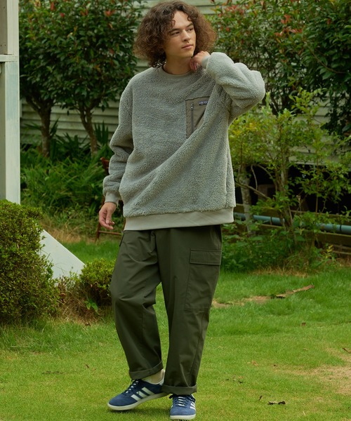 ragged mountain(ラギットマウンテン)の「【RAGGED MOUNTAIN/ラギットマウンテン】DERRY/デリー 防風 ボア トレーナー(スウェット・メンズ・ブラック/グレー/アイボリー・MEDIUM/LARGE/X-LARGE)」の5枚目の写真