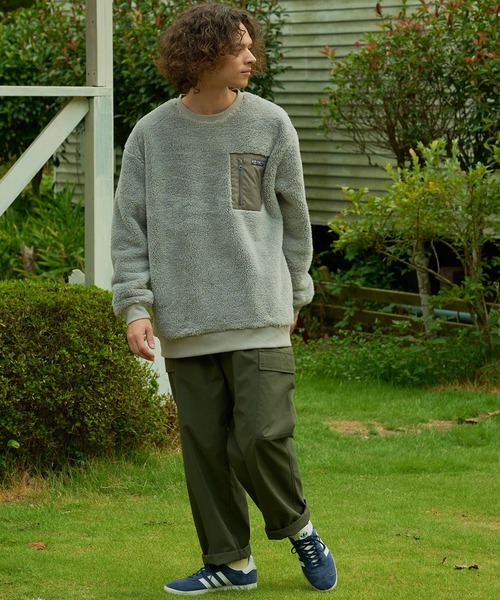 ragged mountain(ラギットマウンテン)の「【RAGGED MOUNTAIN/ラギットマウンテン】DERRY/デリー 防風 ボア トレーナー(スウェット・メンズ・ブラック/グレー/アイボリー・MEDIUM/LARGE/X-LARGE)」の4枚目の写真