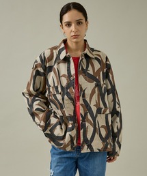 PENNEYS（ぺニーズ）の「【PENNY‘S】PRINTED ENGINEER SHORT JACKET/ミリタリー/ワークジャケット【WEB限定】（ミリタリージャケット・レディース）」