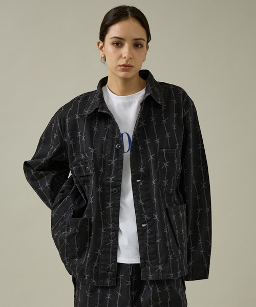 PENNY'S】PRINTED ENGINEER SHORT JACKET/ミリタリー/ワークジャケット