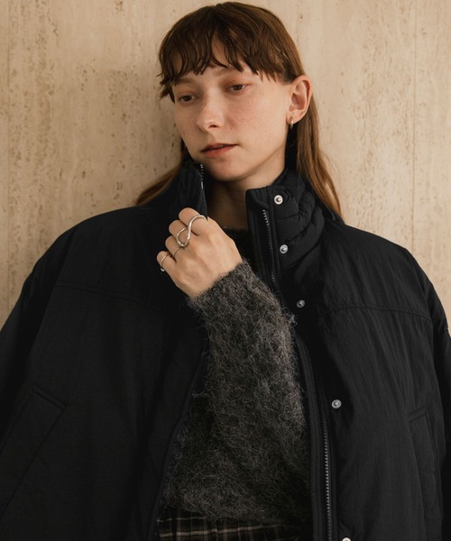 ジャケット・アウター R60 forksy.】〈撥水加工〉ドロスト付きハイネックモンスター中綿