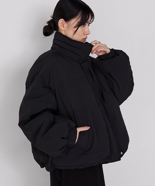 セール】【forksy.】〈撥水加工〉ドロスト付きハイネックモンスター