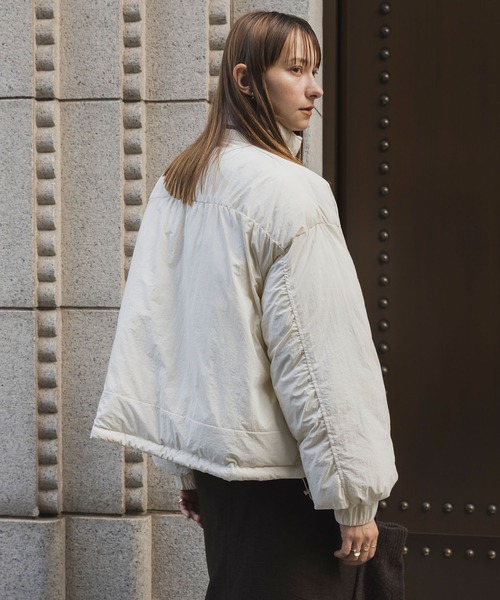 forksy.】〈撥水加工〉ドロスト付きハイネックモンスター中綿