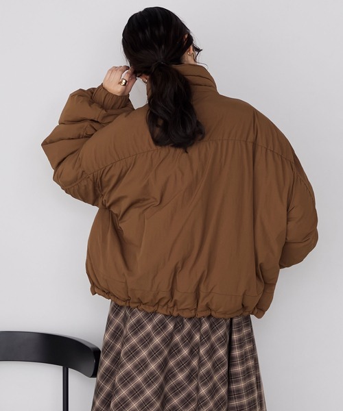 forksy.】〈撥水加工〉ドロスト付きハイネックモンスター中綿
