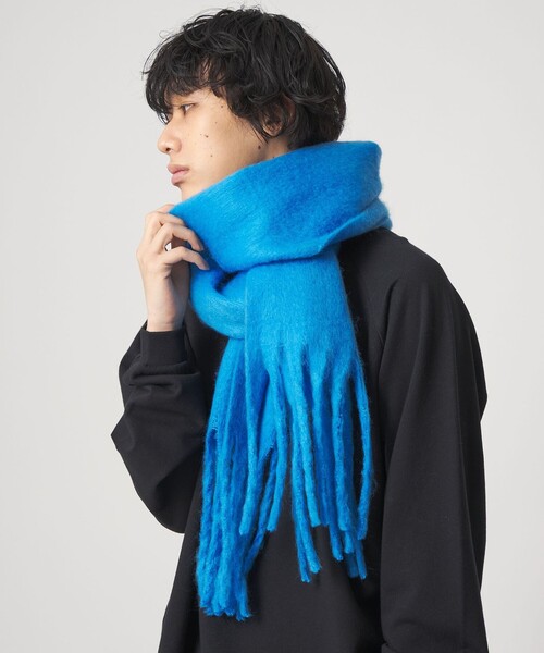 CITEN(シテン)の「<CITEN>プレーンストール(マフラー・レディース・クリーム/ロイヤルブルー/オレンジ/ライトグレー・FREE)」の3枚目の写真