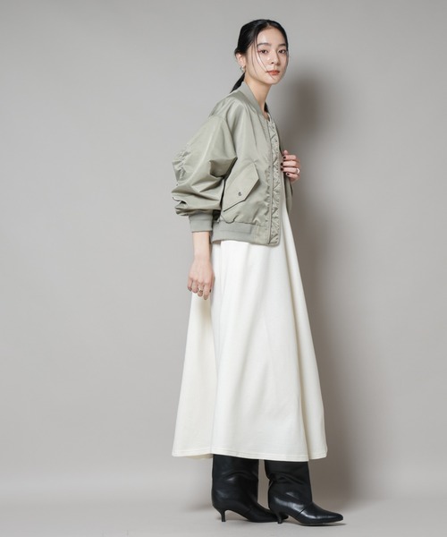 セール】ライトコットンダンボールフレアワンピース（ワンピース